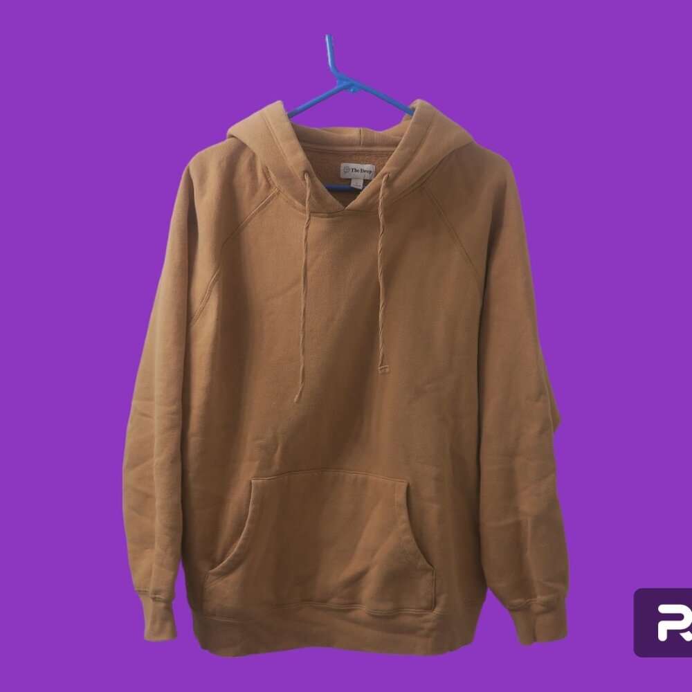 The Drop women's pullover sweatshirt hoodie hoody in brown size large.